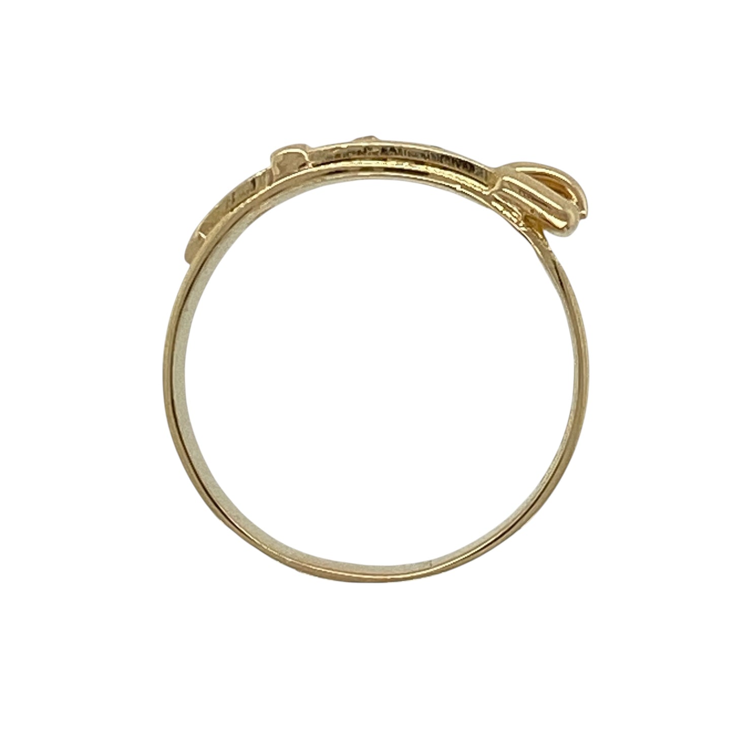 18ct Gold Diamond & Sapphire Buckle Ring