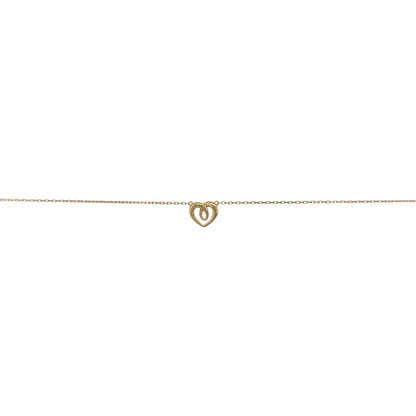 New 9ct Yellow Gold Heart 16" - 18" adjustable Necklace with the weight 1.85 grams and the pendant is approx 8mm by 9mm not including the bail