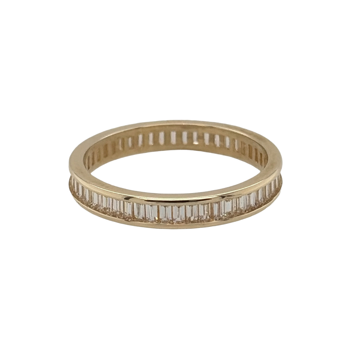 9ct Gold & Cubic Zirconia Eternity Band Ring