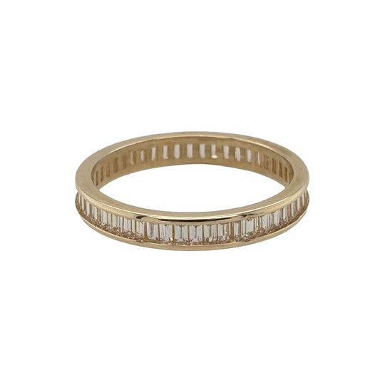 9ct Gold & Cubic Zirconia Eternity Band Ring