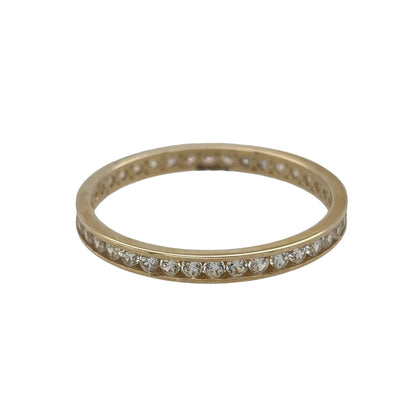 9ct Gold & Cubic Zirconia Eternity Band Ring