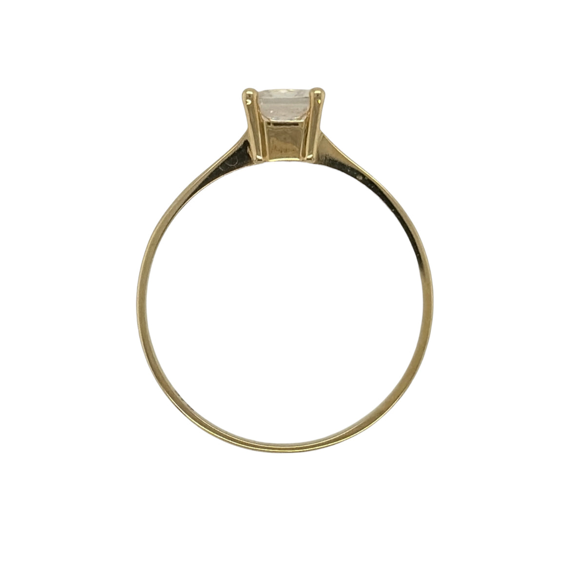 9ct Gold & Cubic Zirconia Solitaire Ring
