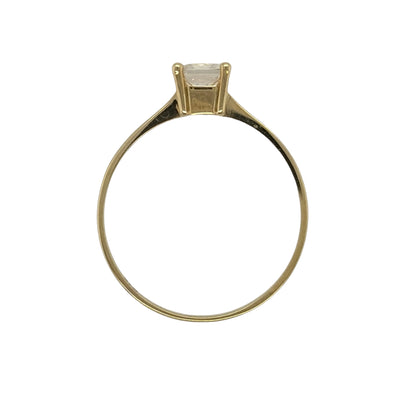 9ct Gold & Cubic Zirconia Solitaire Ring