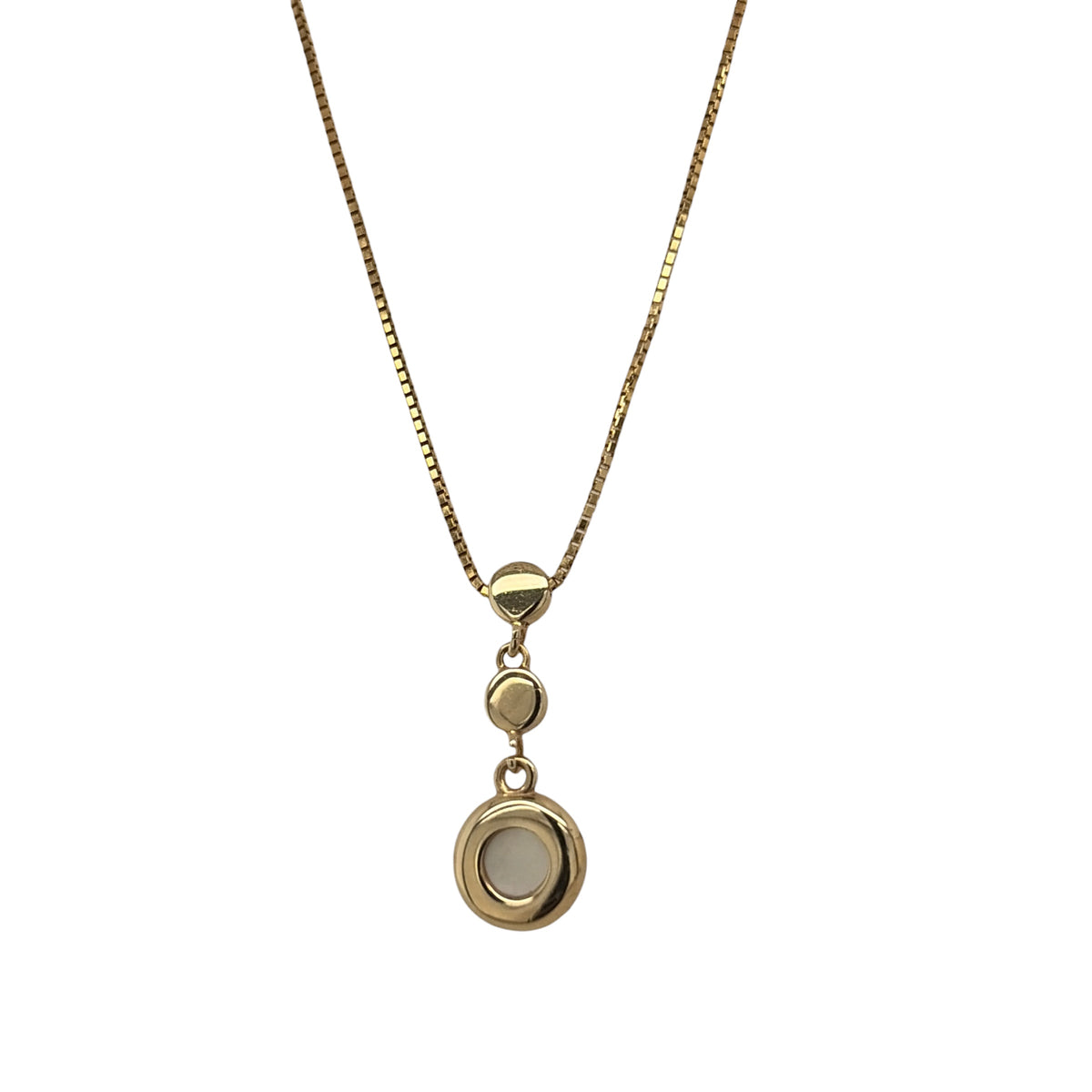 9ct Gold & Mother of Pearl 17" Necklace