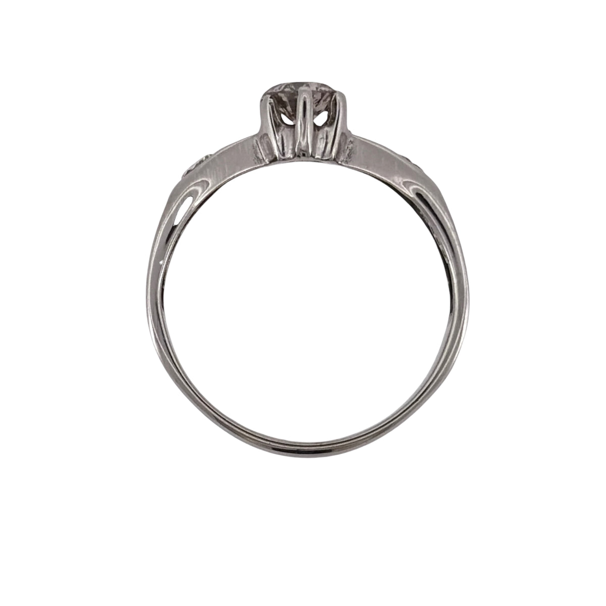 14ct White Gold & Diamond Solitaire Ring