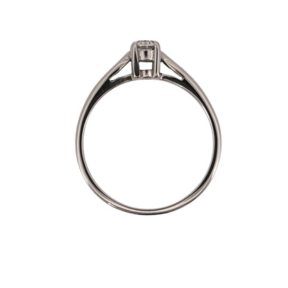 9ct White Gold & Diamond Solitaire Ring