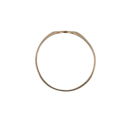 9ct Gold Patterned Heart Signet Ring