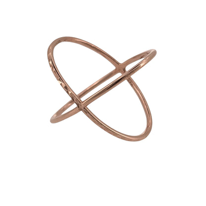 Add a simple contemporary piece to your jewellery collection with this pre-owned 9ct rose gold crossover ring, featuring slim interlinking bands.

Design: The ring features a crossover design, with slim bands overlapping to create a simple and distinctive profile on the finger.
Material: Made from 9-carat rose gold, the warm pink-toned finish gives the ring a modern yet versatile appearance.
Ring Detail: Each individual band measures approximately 1mm wide, creating a fine and delicate crossover design.
