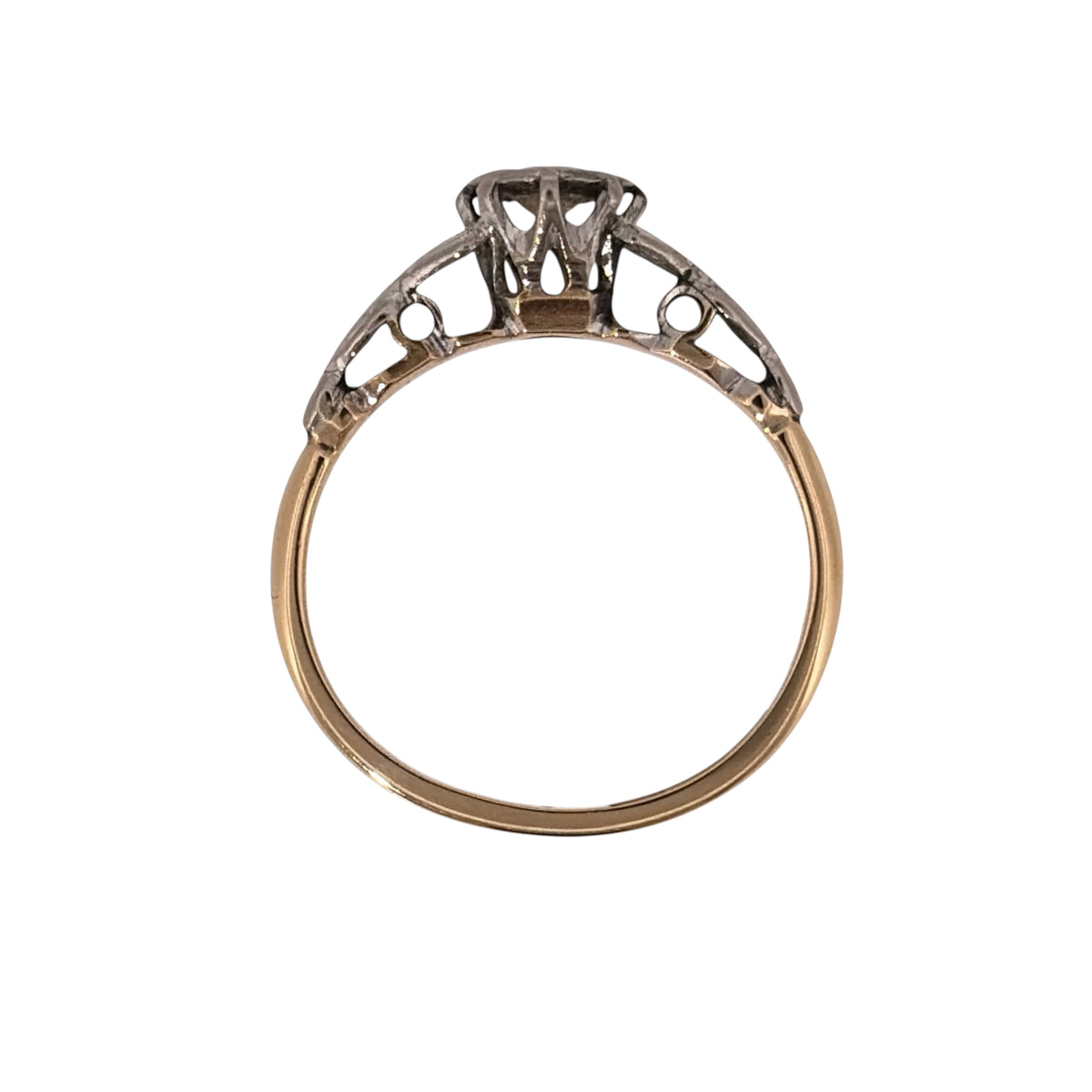 18ct Gold & Platinum Diamond Solitaire Ring