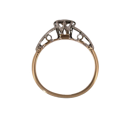 18ct Gold & Platinum Diamond Solitaire Ring