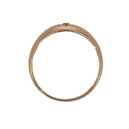 18ct Gold & Diamond Solitaire Band Ring