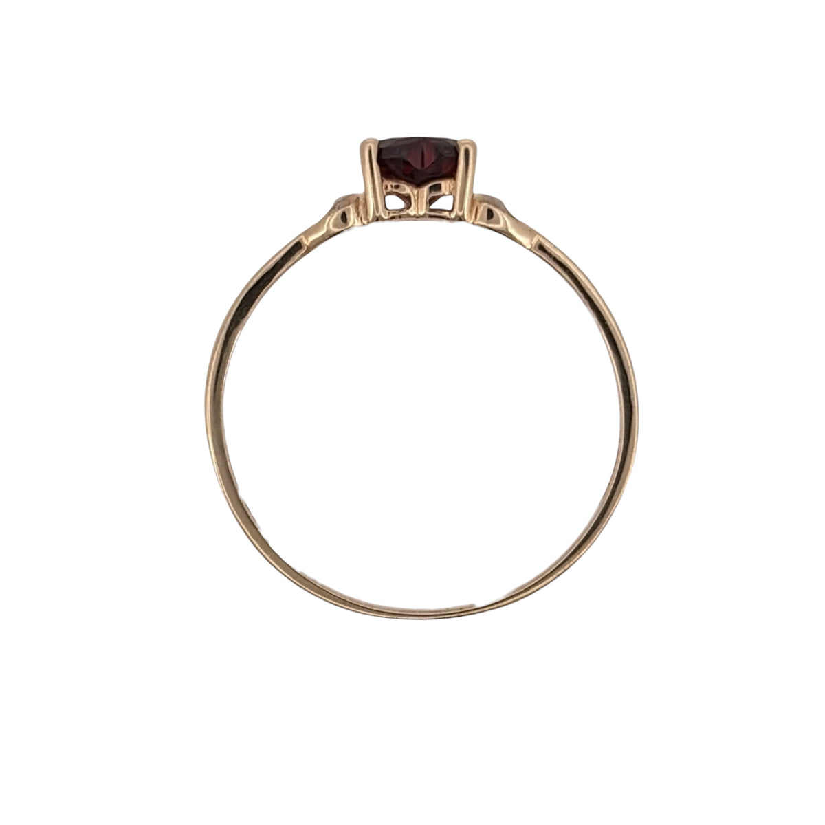 9ct Gold & Garnet Heart Ring