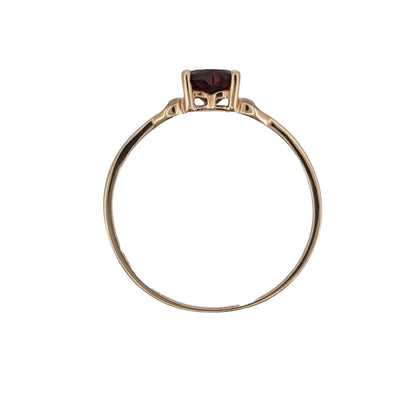 9ct Gold & Garnet Heart Ring