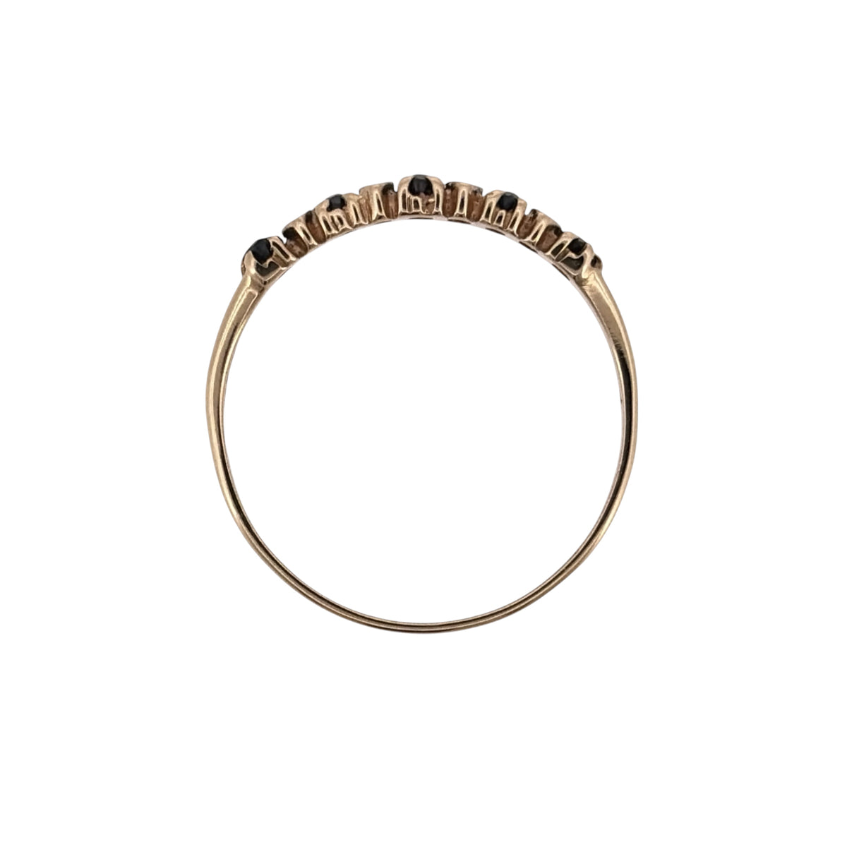9ct Gold Diamond & Sapphire Band Ring