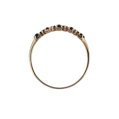9ct Gold Diamond & Sapphire Band Ring