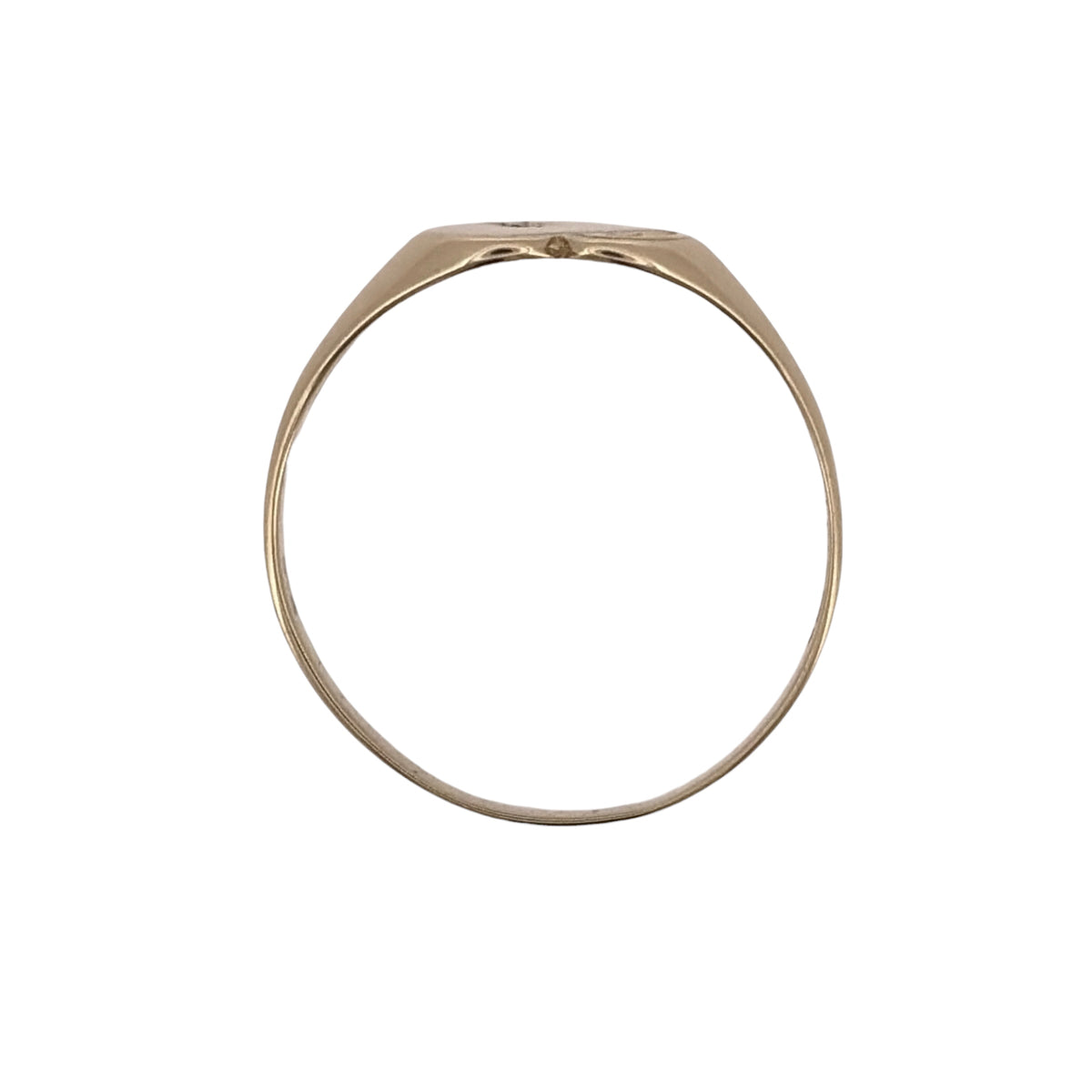 9ct Gold & Diamond Heart Signet Ring