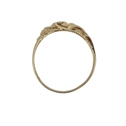 9ct Gold Open Weave Rounded Band Ring