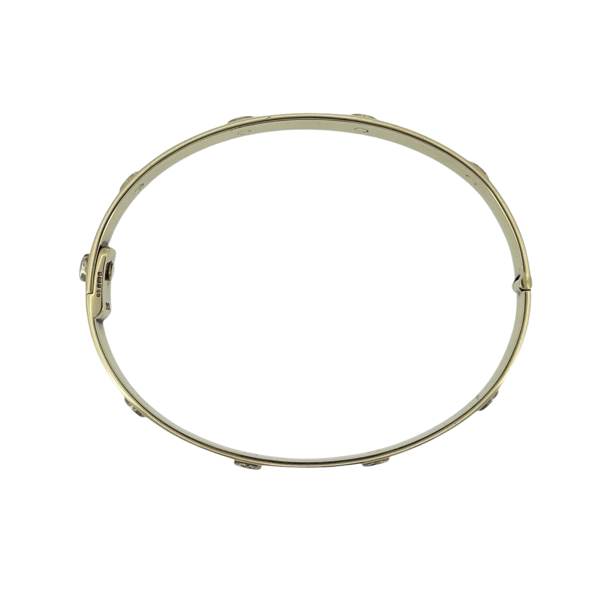 9ct Gold Screw Detail Bangle