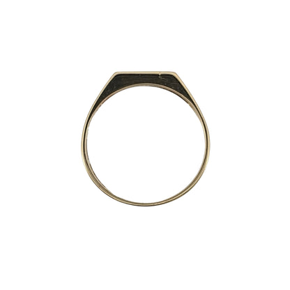 9ct Gold & Diamond Rectangle Signet Ring