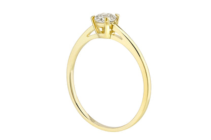 9ct Gold & Cubic Zirconia Solitaire Ring