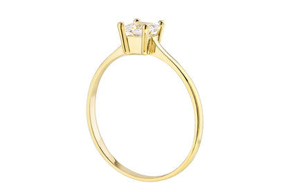 9ct Gold & Cubic Zirconia Solitaire Ring