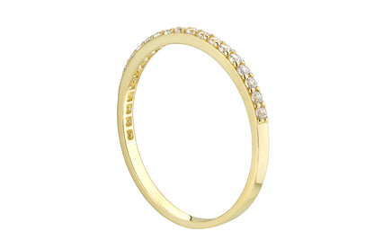 9ct Gold & Cubic Zirconia Band Ring