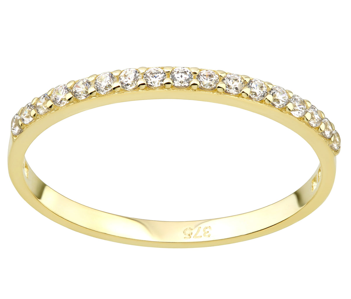 9ct Gold & Cubic Zirconia Band Ring