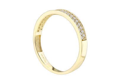9ct Gold & Cubic Zirconia Band Ring