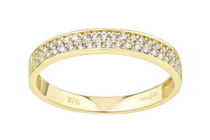 9ct Gold & Cubic Zirconia Band Ring