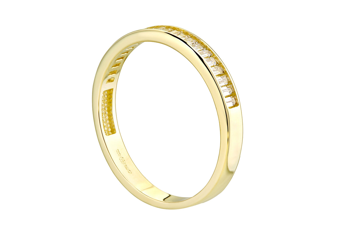 9ct Gold & Cubic Zirconia Band Ring