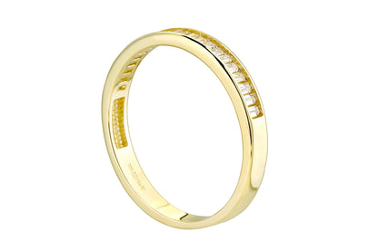 9ct Gold & Cubic Zirconia Band Ring