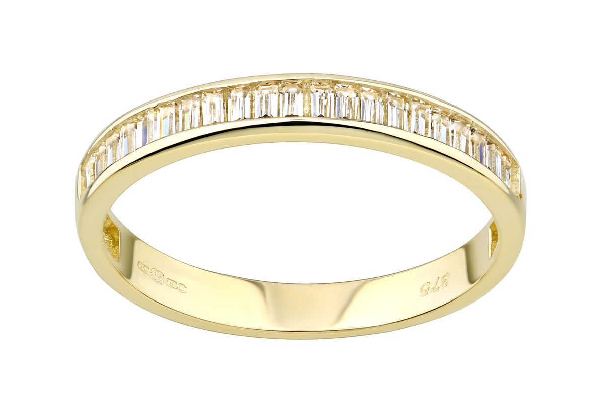 9ct Gold & Cubic Zirconia Band Ring