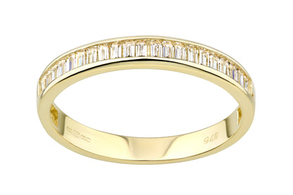 9ct Gold & Cubic Zirconia Band Ring
