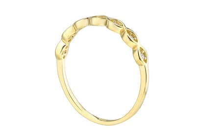 9ct Gold & Cubic Zirconia Infinity Band Ring