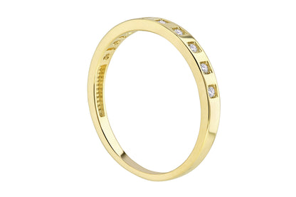 9ct Gold & Cubic Zirconia Band Ring
