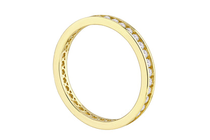 9ct Gold & Cubic Zirconia Eternity Band Ring