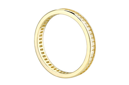 9ct Gold & Cubic Zirconia Eternity Band Ring