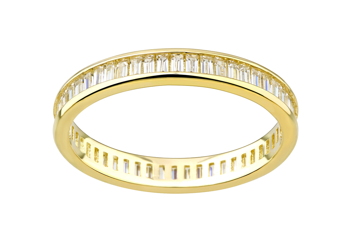 9ct Gold & Cubic Zirconia Eternity Band Ring
