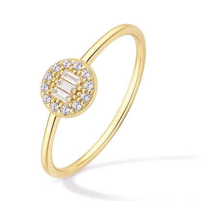 9ct Gold & Cubic Zirconia Round Cluster Ring