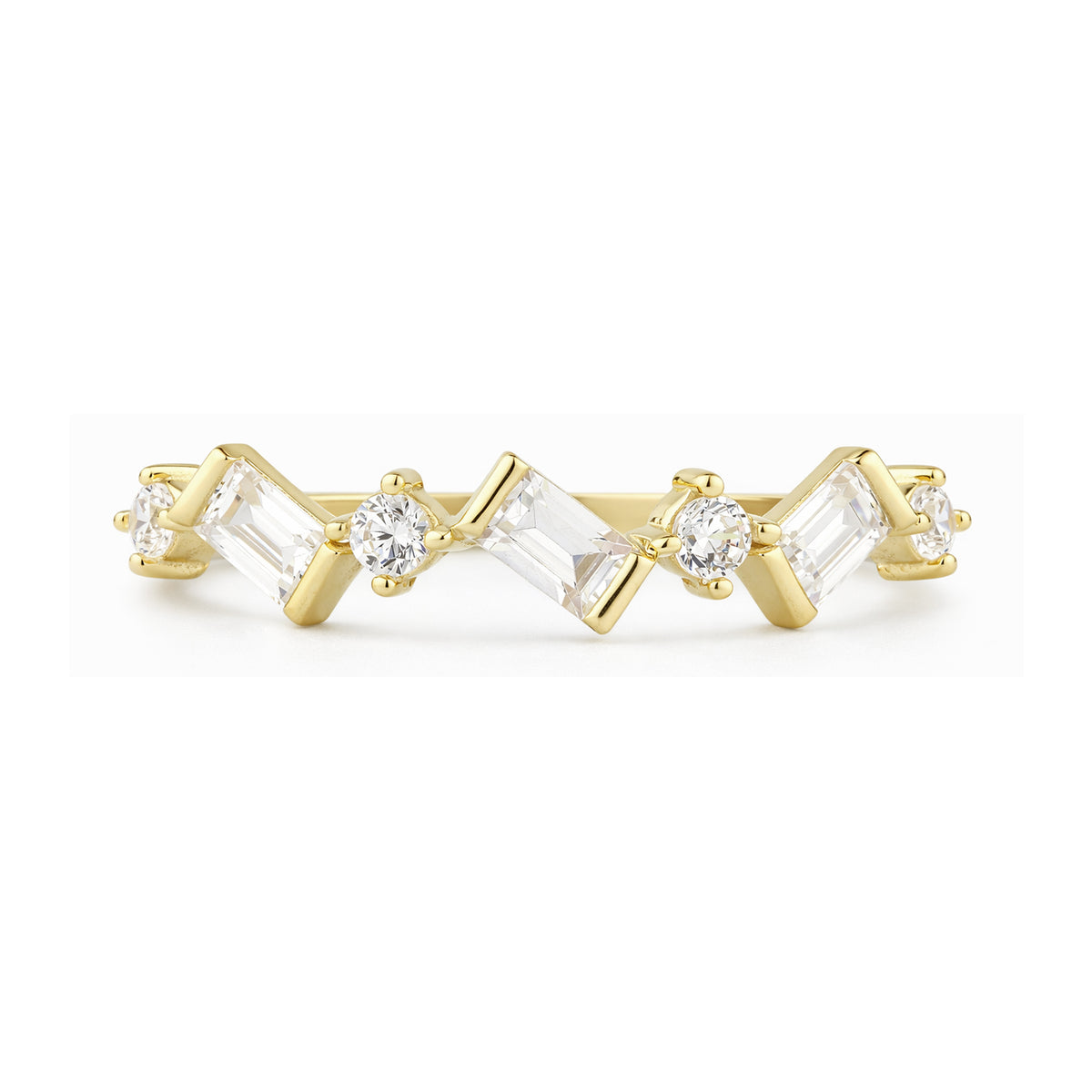 9ct Gold & Cubic Zirconia Band Ring