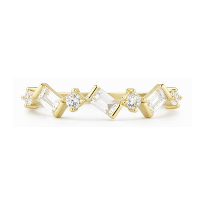 9ct Gold & Cubic Zirconia Band Ring