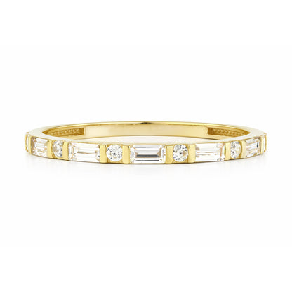 9ct Gold & Cubic Zirconia Band Ring
