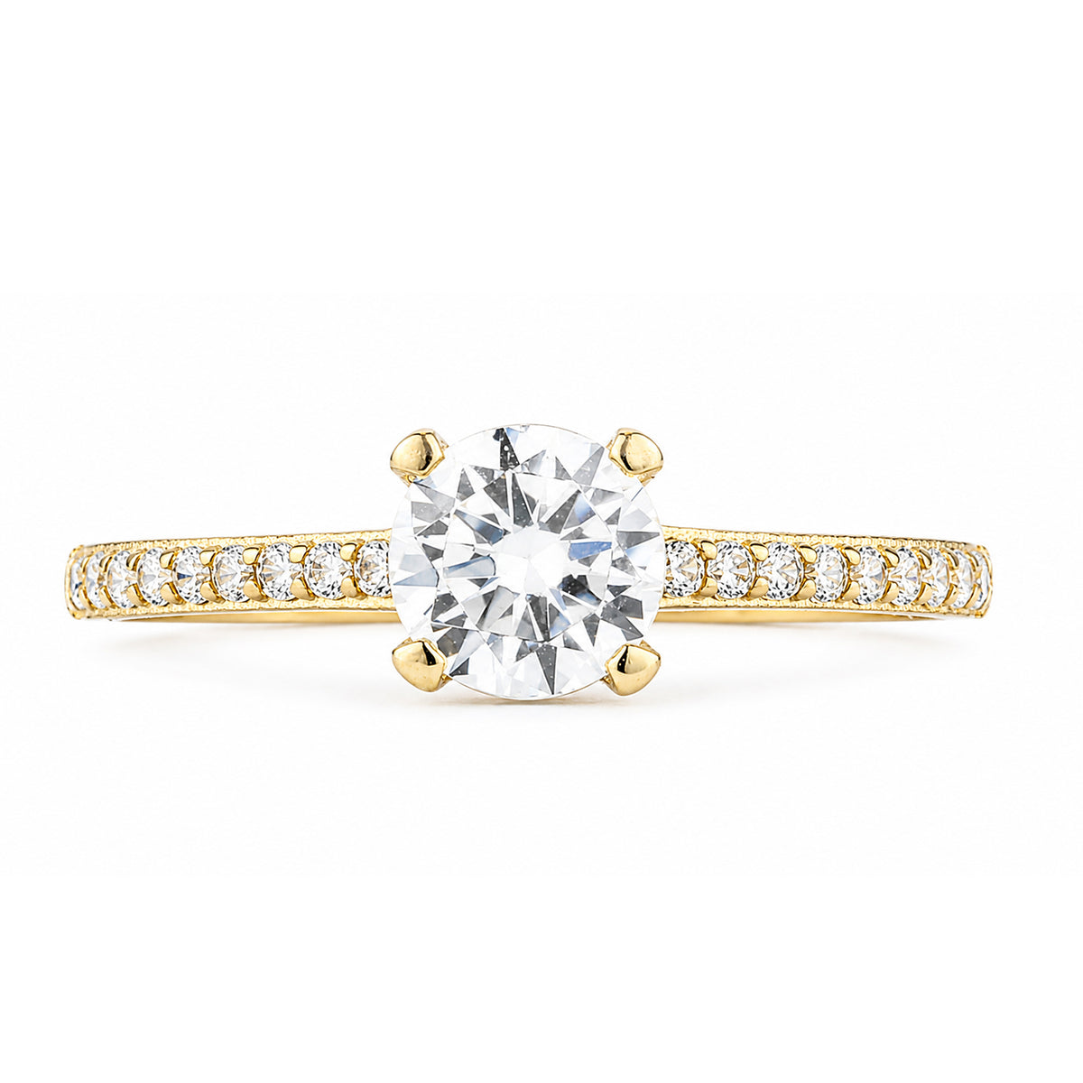 9ct Gold & Cubic Zirconia Solitaire Ring