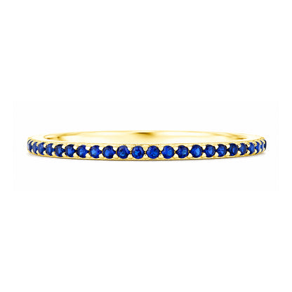 9ct Gold & Sapphire Band Ring