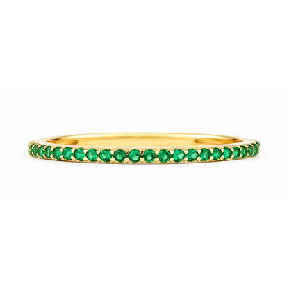 9ct Gold & Emerald Band Ring