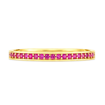 9ct Gold & Ruby Band Ring