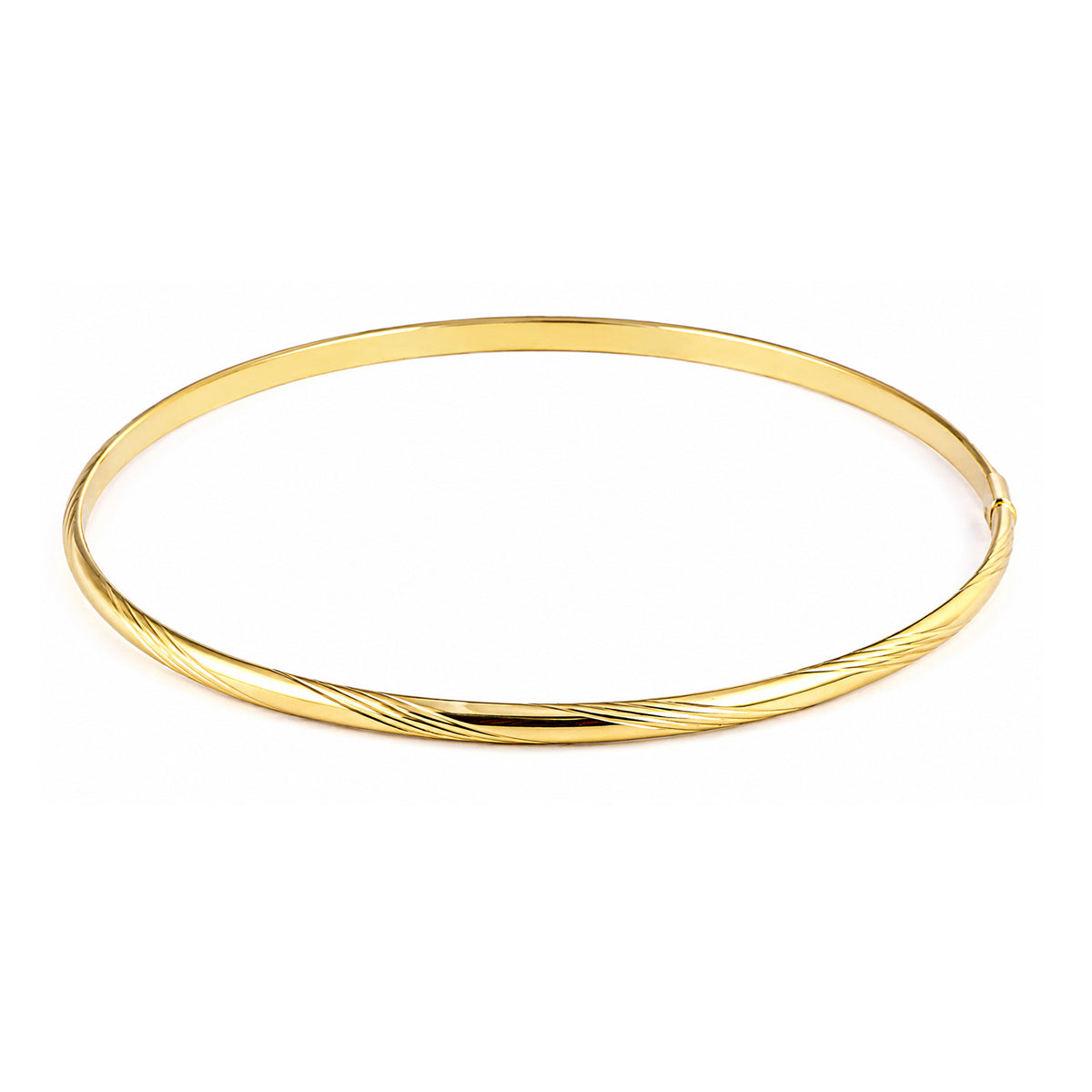 9ct Gold Twist Patterned Bangle