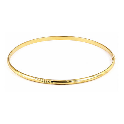 9ct Gold Twist Patterned Bangle