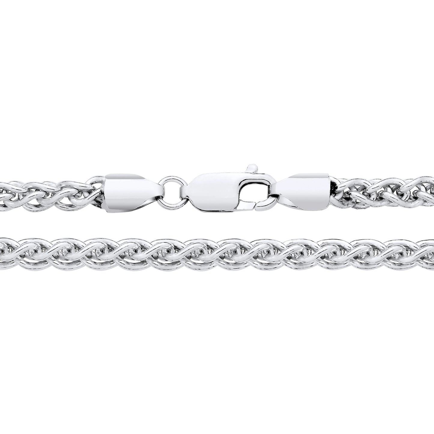 925 Silver 7" Wheat Bracelet