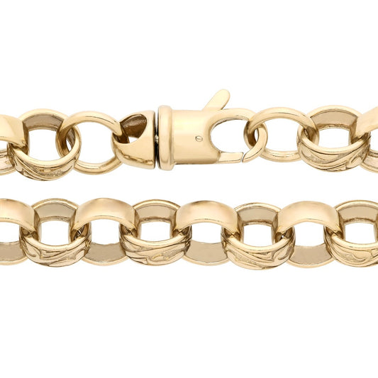 925 Silver Gold Plated 26" Patterned Belcher Chain